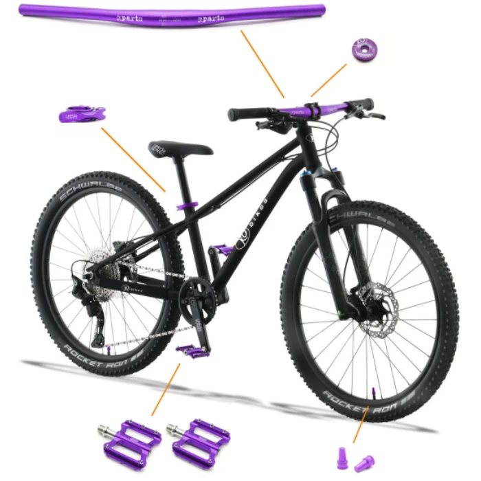 KUbikes 24S Disc Czarno Fioletowy