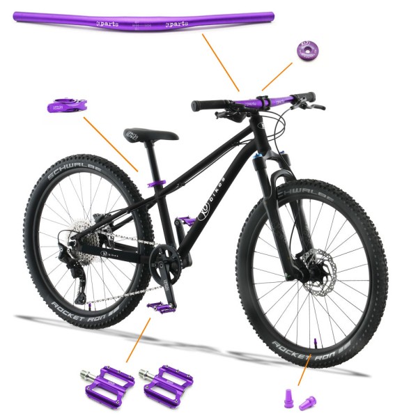 KUbikes 24S Disc Czarno Fioletowy