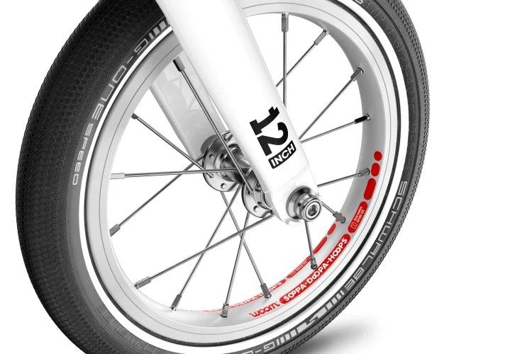 Rower-woom-GO-1-Neon-Lime-koło-przód.webp